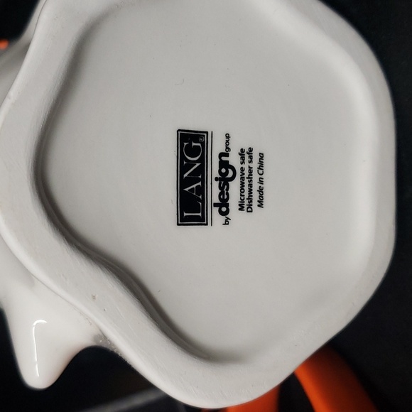 Lang NWT, NIB Set of 2 Halloween Mugs, Black Kitty Vampire and Ghost - Picture 4 of 7